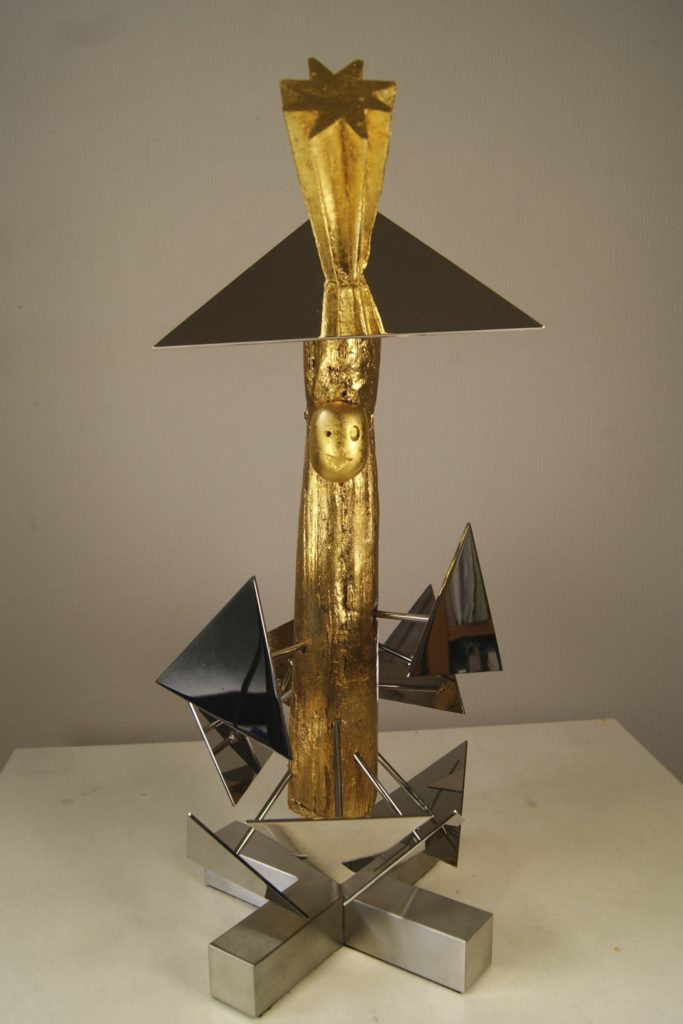 Cosmic shaman doll, triangle head 